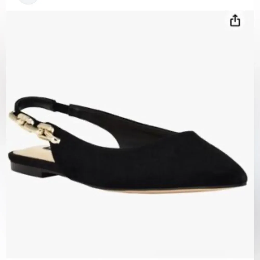 Nine West Babby Black Pointed Toe Slingback Heels Size 9M